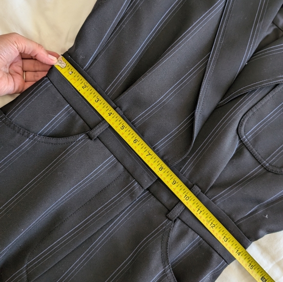 NWT Sandro Vaiana Stripe Tailored Wool Sleeveless Blazer Dress, size 38 - Picture 11 of 12